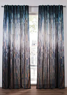 Gardin med grafisk mønster (1-pack), bonprix