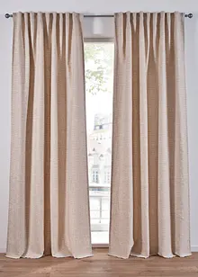 Ugjennomsiktig gardin i melert materiale med struktur (1-pack), bonprix