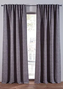 Ugjennomsiktig gardin i melert materiale med struktur (1-pack), bonprix