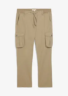 Regular Fit cargobukse i ren bomull, Straight, bonprix