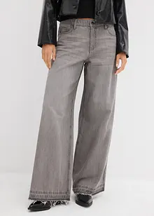 Wide Leg-jeans Mid Waist, komfortlinning, bonprix