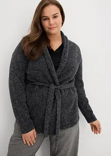 Strikkejakke i lodden, fluffy strikk, bonprix