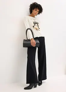 Langermet topp i stretchy bomull, bonprix