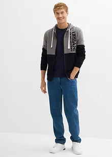 Sweatjakke med hette av økologisk bomull, bonprix