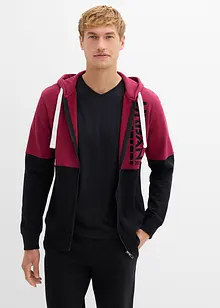 Sweatjakke med hette av økologisk bomull, bonprix