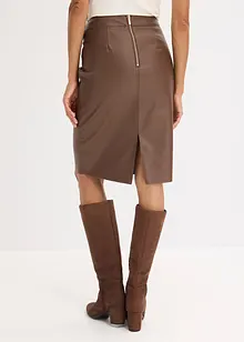 Trendy blyantskjørt i imitert skinn, bonprix