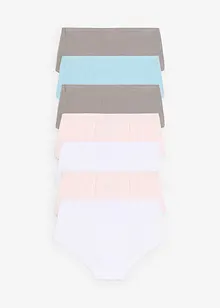 Hipstertruse med myk økologisk bomull og satengsløyfe (7-pack), bonprix