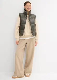 Vattert vest i imitert skinn, bonprix