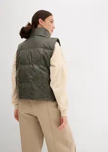 Vattert vest i imitert skinn, bonprix