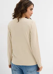 Langermet topp med økologisk bomull (2-pack), bonprix