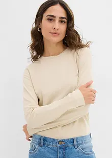 Langermet topp med økologisk bomull (2-pack), bonprix