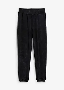 Sweatbukse i vasket look av 100% økologsik bomull, Loose Fit, bonprix