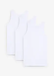 Singlet med myk økologisk bomull (3-pack), bonprix