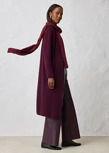 Finstrikket skjerf med merinoull, bonprix