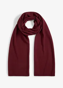 Finstrikket skjerf med merinoull, bonprix