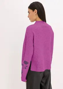 Genser med paljettbroderi, bonprix