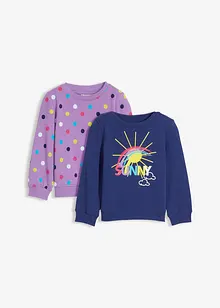 Sweatshirt i 100% økologisk bomull (2-pack), bonprix