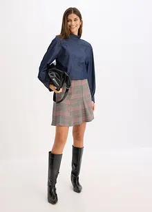 Denimbluse med brede mansjetter, bonprix