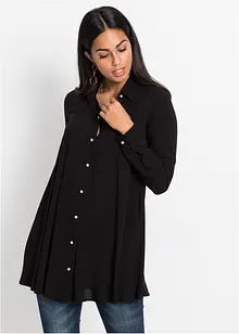 Skjorte med knappestolpe med imiterte perler, bonprix