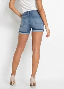 Denimshorts Mid Waist med pynt, bonprix