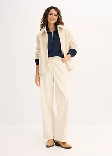 Oversized sweatshirt med glidelås, bonprix