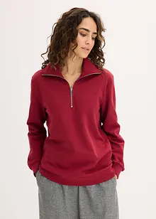 Oversized sweatshirt med glidelås, bonprix