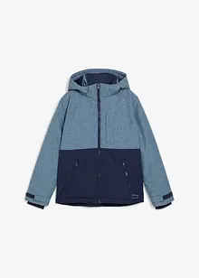 Vattert vinterjakke med colorblocking og hette, bonprix