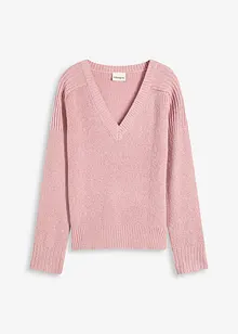 Oversized genser med V-hals, bonprix