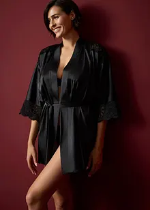 Kimono i sateng med glans, bonprix