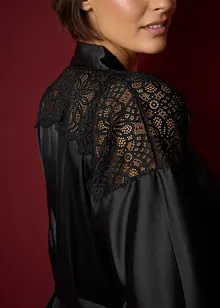 Kimono i sateng med glans, bonprix