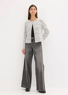 Bouclé-cardigan i bomull, bonprix