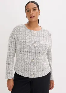 Bouclé-cardigan i bomull, bonprix