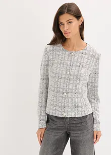 Bouclé-cardigan i bomull, bonprix