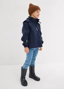 Varmende regnjakke med avtagbar hette og refleksdetaljer, bonprix