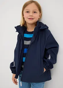 Varmende regnjakke med avtagbar hette og refleksdetaljer, bonprix