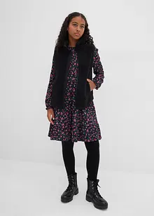 Jerseykjole av strukturet krinklet materiale, bonprix