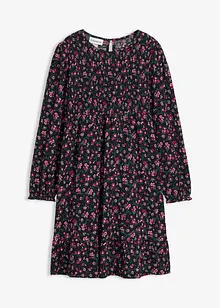 Jerseykjole av strukturet krinklet materiale, bonprix