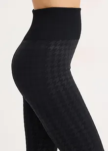 Seamless termoleggings med myk innside og houndstooth-mønster, bonprix