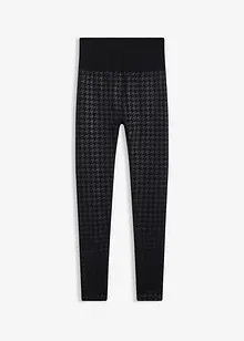 Seamless termoleggings med myk innside og houndstooth-mønster, bonprix