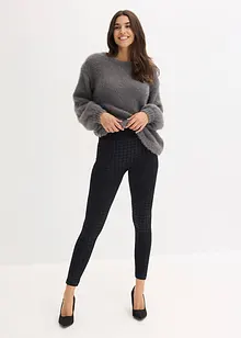 Seamless termoleggings med myk innside og houndstooth-mønster, bonprix