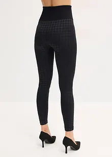 Seamless termoleggings med myk innside og houndstooth-mønster, bonprix