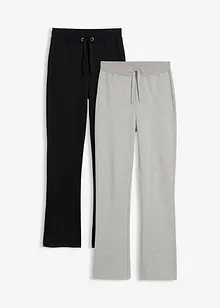 Joggebukse i 100% økologisk bomull (2-pack), bonprix