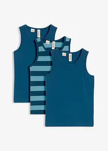 Singlet med myk, økologisk bomull (3-pack), bonprix