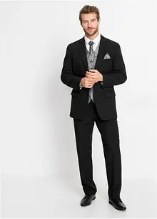 Dress med vest og plastron (sett i 5 deler), Regular Fit, bonprix