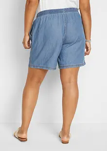 Lett denimshorts med lin, bonprix