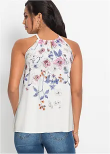 Ermeløs bluse i lett viskose, bonprix