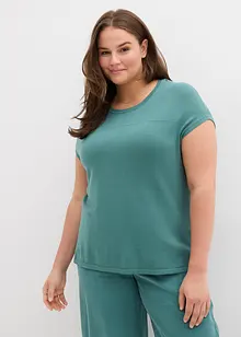 Finstrikket vest i myk viskosemiks, bonprix