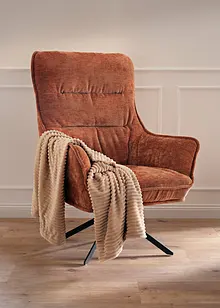 Cashmere Touch-pledd i kordfløyel-aktig materiale, bonprix