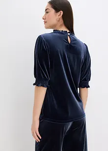 Topp i myk fløyel, bonprix