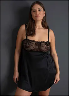 Neglisjé i glinsende materiale, bonprix